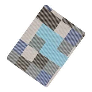 Katoenen eenpersoons plat laken – Zacht & duurzaam, Blauw geruit