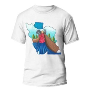 Perzisch T-Shirt Model Beautiful Iran – Wit