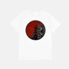 Moderne Kunst T-Shirt – Model Daar (Abstract Oranje)