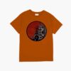 Moderne Kunst T-Shirt – Model Daar (Abstract Oranje)