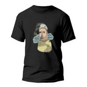 Perzisch T-shirt Mahi — Unisex — Artistiek Vismotief — Zwart