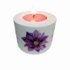 Set van 2 Gips Theelichthouders – Model Flower
