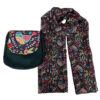Boheemse Crossbody Schoudertas & Sjaal Set met Vogelmotief