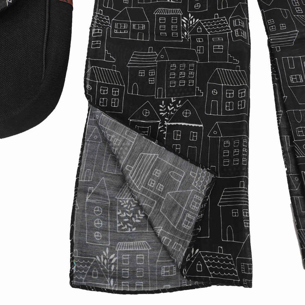 Boheemse Crossbody Schoudertas & Sjaal Set met Cottage Thema