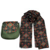 Boheemse Crossbody Schoudertas & Sjaal Set met Eslimi-patroon