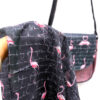 Boheemse Crossbody Schoudertas & Sjaal Set met Flamingo Design