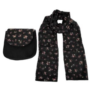 Boheemse Crossbody Schoudertas & Sjaal Set met Rozen Design