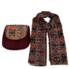 Boheemse Crossbody Schoudertas & Sjaal Set met Traditioneel Design