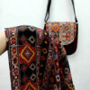 Boheemse Crossbody Schoudertas & Sjaal Set met Traditioneel Design
