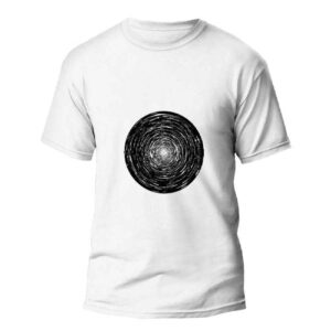Minimalistisch Wit T-Shirt – Model Hole