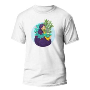 Botanische Print T-Shirt – Model Plant | Artistieke Natuur Tee