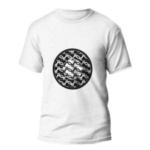 Gebroken Print T-Shirt – Model Shattered Wit