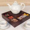 Mina Edition Houten Theezakjes-Organizer met Verwarmer