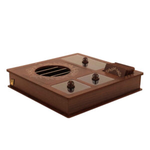 Moderne Houten Theedoos met Ingebouwde Verwarmer