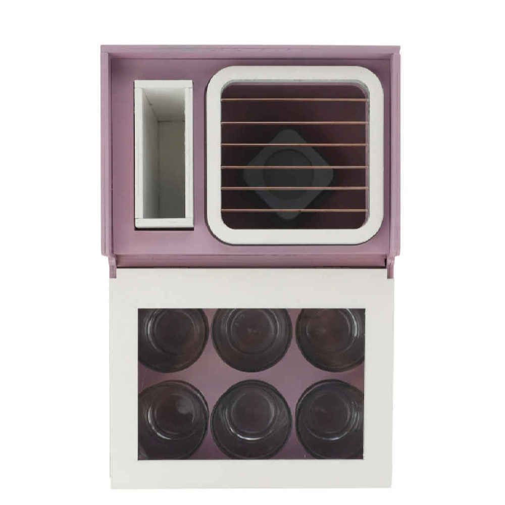 Compacte Houten Thee Opbergbox met Verwarmer – Kantoor & Thuis