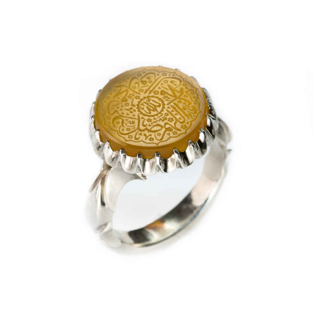 Jemenitische Aqeeq Zilveren Ring voor Mannen – Salawat