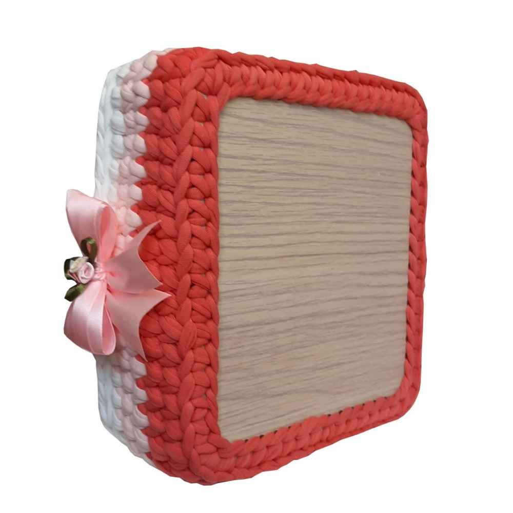 Gehaakte Opbergmand Haleh – Rood & Roze Garen