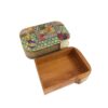 Perzische Houten Kaartenbox – Khatam Maktab met Emaille