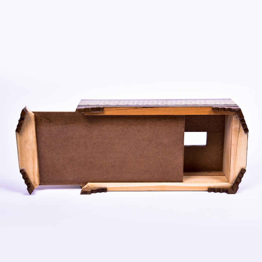 Handgemaakte Perzische Houten Tissuebox-Hoes – Inlegwerk Borna