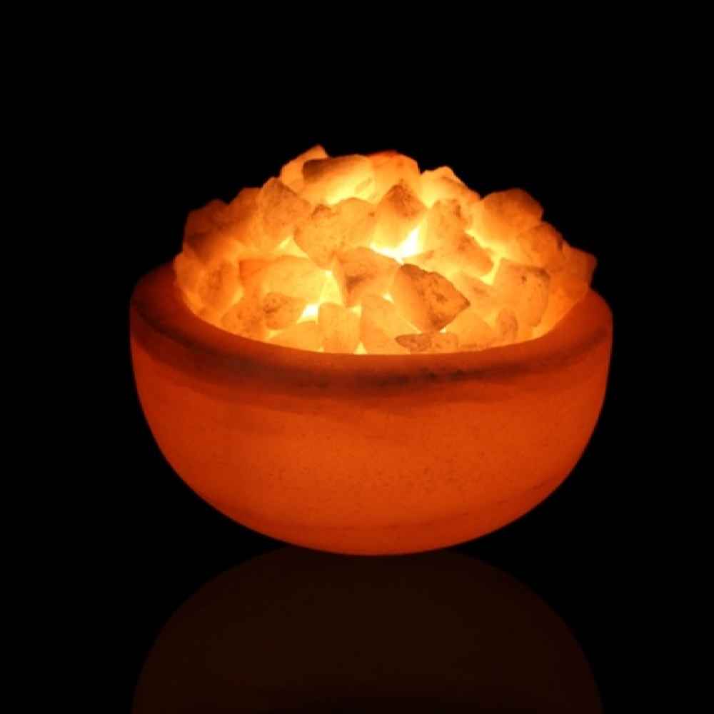 Perzische kom zoutlamp – Laya model met natuurlijke zoutbrokken