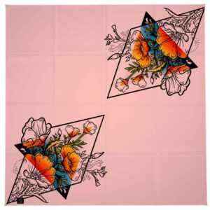 Zomersjaal Bloemen – Roze Satijn Design