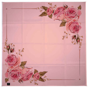 Zomersjaal Rozen – Roze Satijn Bloemenprint