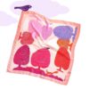 Roze Zijden Mini-Sjaal 'Zaghak' – Luxe Design