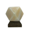 Perzische Diamant Zoutlamp – Handgemaakt Bita Design op Houten Basis