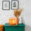 Perzische kubus zoutlamp – Handgemaakt Dara ontwerp met houten basis