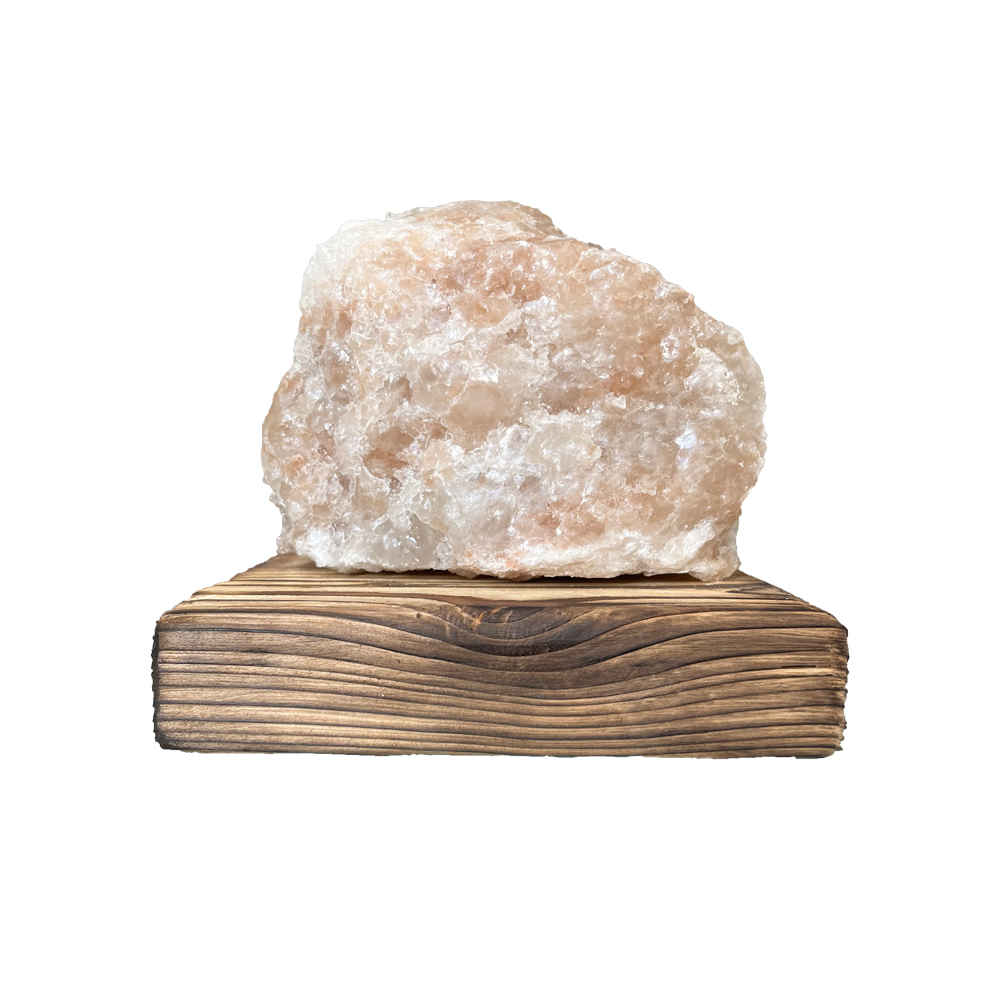 Perzische zoutlamp met houten basis – Sachreh model