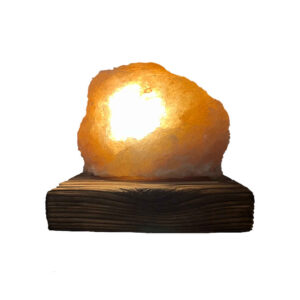 Perzische zoutlamp met houten basis – Sachreh model