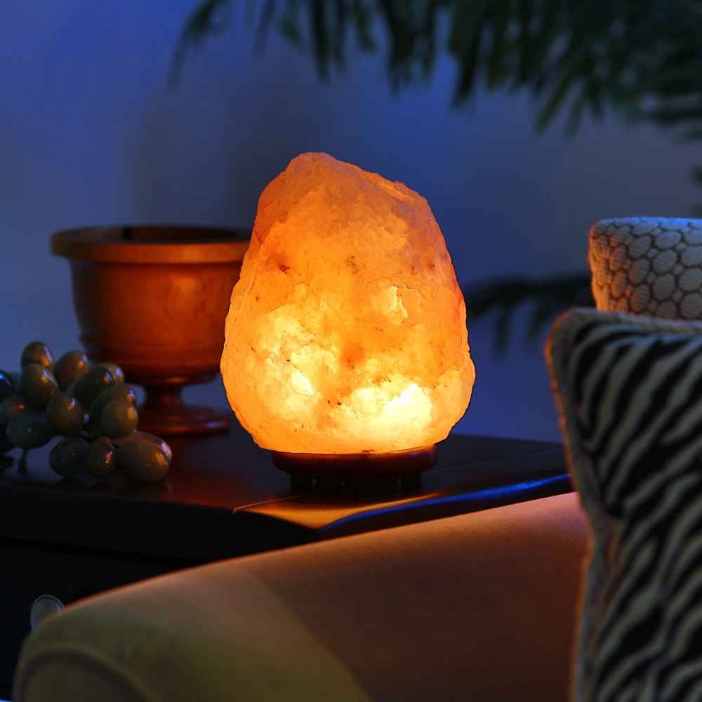Perzische zoutlamp met houten basis – Tina model