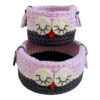 Set van 2 Gehaakte Opbergmanden – Model Owl