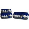 Gehaakte Opbergmanden Afshin – Navy Bloemen (Set van 3)