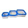 Gehaakte Opbergmanden Aseman – Blauw Garen (Set van 3)