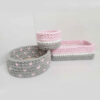 Gehaakte Opbergmanden Baby – Roze met Hart (Set van 3)