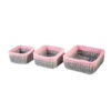 Gehaakte Opbergmanden Yas – Roze Garen (Set van 3)