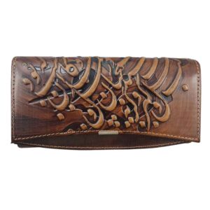 Perzische leren lange damesportemonnee met Jahan-design