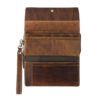Perzische leren lange damesportemonnee met Sher-design