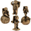 Set van 4 Decoratieve Astronaut Beeldjes – Ruimte Avontuur