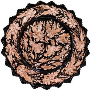 Perzische Decoratieve Koperen Schaal – Floral Bloemenpatroon