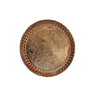 Perzische Decoratieve Koperen Schaal – Booteh Paisley Design