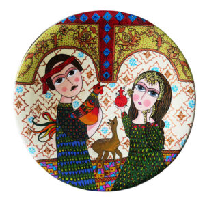 Handbeschilderd Aardewerk Bord – Mohabat