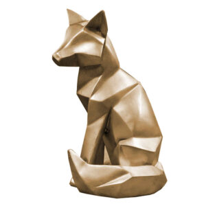 Geometrisch gouden vos in kubisme
