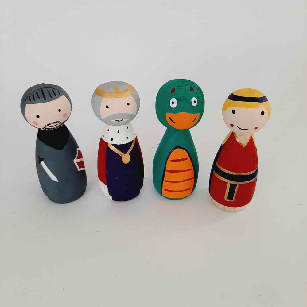 Handgemaakte houten peg-poppen – Game of Thrones