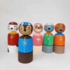 Handgemaakte houten peg-poppen – Paw Patrol