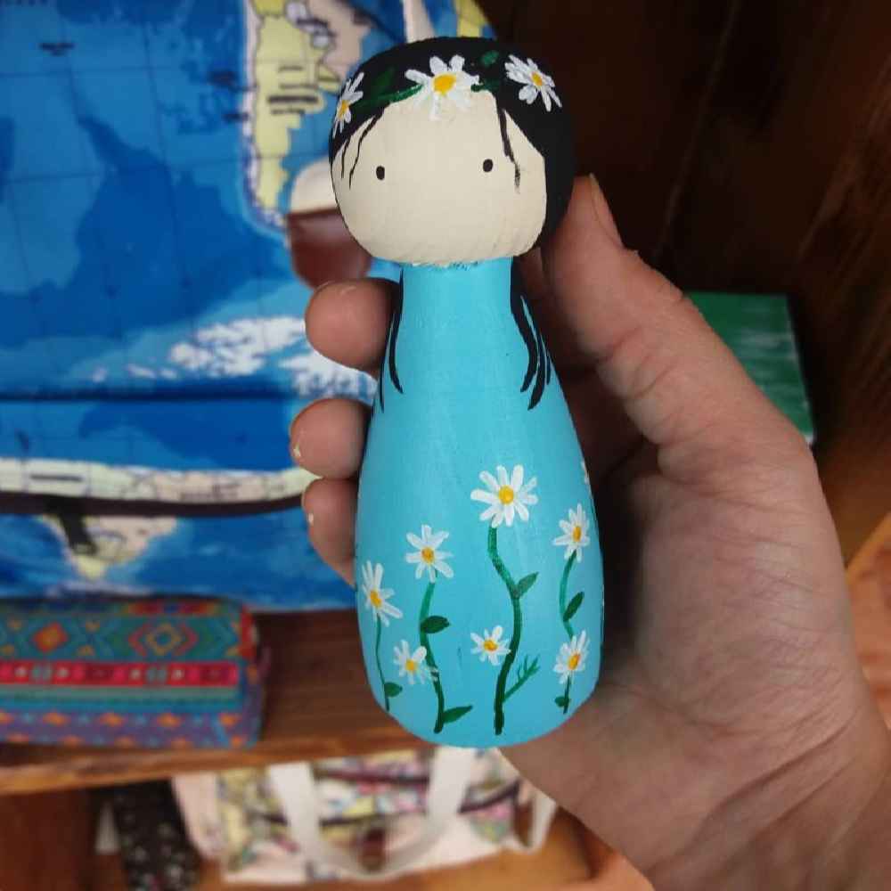 Handgemaakte houten peg poppetjes – Seizoenen
