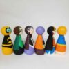 Handgemaakte houten peg-poppen – Superhelden