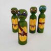Handgemaakte houten peg-poppen – Mutant Ninja Turtles