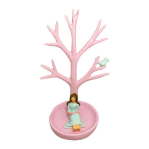 Sieradenhouder en organizer – Meisje model (Roze Polyester)